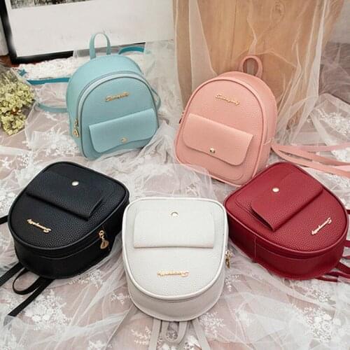 Beibaobao 2020 PU Leather Shoulder Mini Small Backpack Women Teenage Girls Kids Multi-Function Female Ladies Phone Pouch Pack