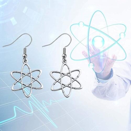Biochemical Microscope Molecular Gene Dna Scientist TeacherS Day Gift Creative Science Earrings