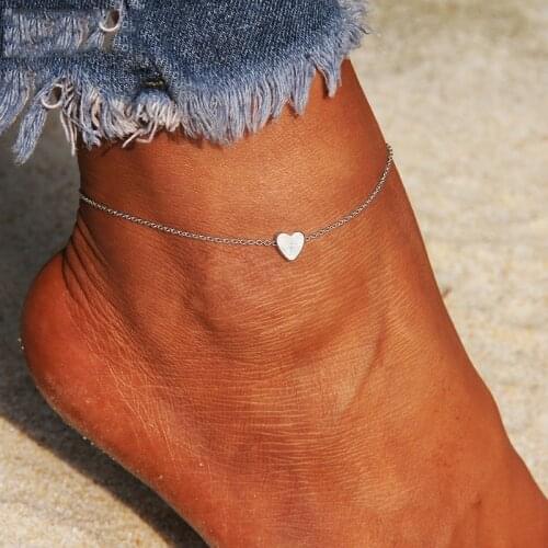 Bohemian Minimalist Anklet Geometric Charm Foot Chain Bracelet Gold Silver Color Summer Adjustable Beach Leg Wear Jewelry Gift