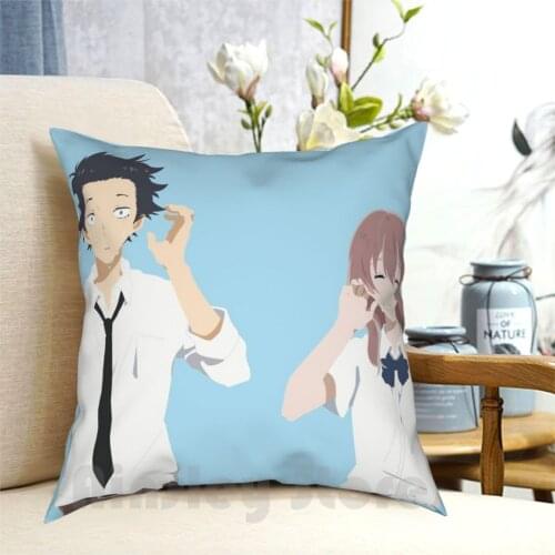 Koe No Katachi-A Silent Voice Best Couple Pillow Case Printed Home Soft DIY Pillow cover Koe No Katachi A Silent Voice Koe