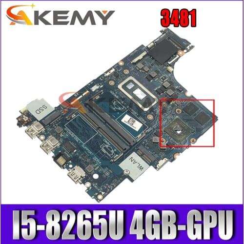 CN-0XC07X 0XC07X XC07X For DELL Vostro 3481 Laptop motherboard EDI73 LA-G711P With i5-8265U CPU DDR4 4GB-GPU 100% Fully Tested