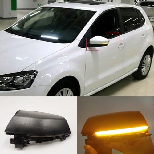 For Volkswagen VW POLO MK5 6R 6C 2009-2013 2014 2015 2016 2017 Dynamic LED Turn Signal Light Side Wing Mirror Indicator Blinker