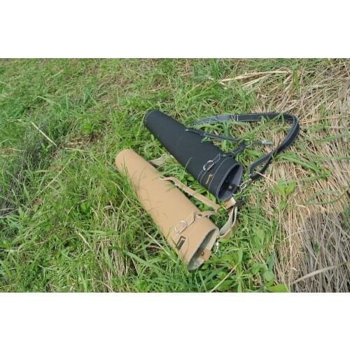 Two color Hot Sell Arrow Quiver Shoulder-back Design Made of Pure Leather 52X13cm for Archery Hunting Shooting