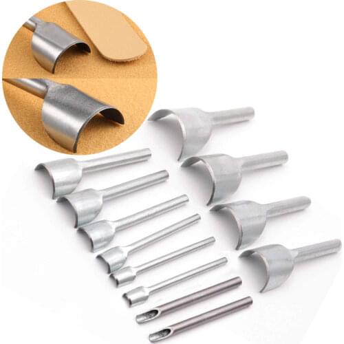 1Pcs Leather Craft Tools Half Round Cutter Punch Leather Handmade Craft Tools Arc-shaped Punch for Belt Strap DIY Leather Tools