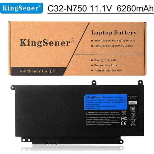 KingSener C32-N750 Laptop battery For ASUS N750 N750J N750JK N750JV N750Y47JK-SL N750Y47JV-SL 11.1V 6260mAh/69WH