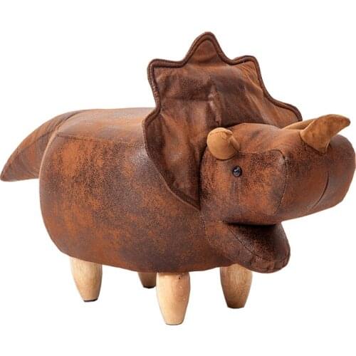 Cute Hippos Style Stools Wood Footstool Chair With Storage Box Inside Kids Sofa Furniture Cartoon Ottomans Home Decor Bench