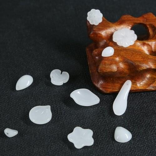 NEW Lampwork petals 10PCS flowers beads pearl charm for DIY jewelry making accessories earrings necklace supplies