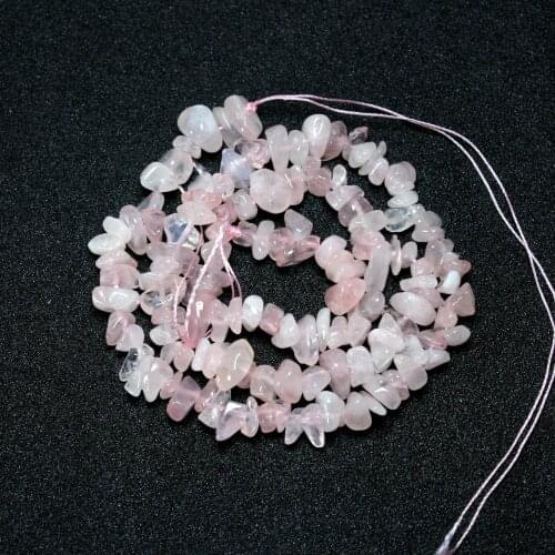 Wholesale Irregular Gravel Shape 5-8mm Natural Rose Crystal Quartz Stone Beads For Jewelry Making DIY Bracelet Necklace 15
