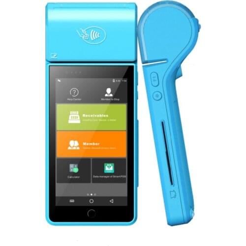 Free Shipping 5" Touch Screen Portable Electricity Payment System 4G NFC Handheld Android 7.0 POS Terminal For Hospital Retailer