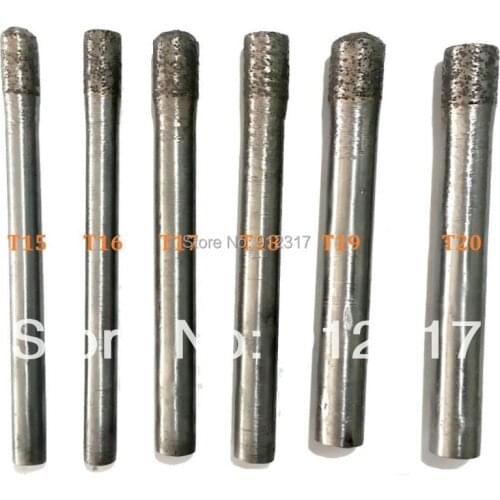 Good quality T series Durable Sintered Diamond Tools 8mm/10mm/12mm 6pcs,CNC Engraving Bits for stone,glass
