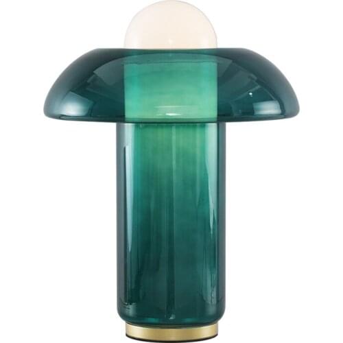Simple Postmodern LED Table Lamp Personality Green Glass Lighting Fixture Living Room Bedroom Bedside Art Decor Desk Lights