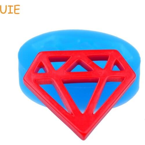 PYL539U 37.1mm Jewel Mold - Diamond Silicone Mold Cupcake Toppers, Fondant Craft, Resin, Clay, Dollhouse, Food Grade Mold