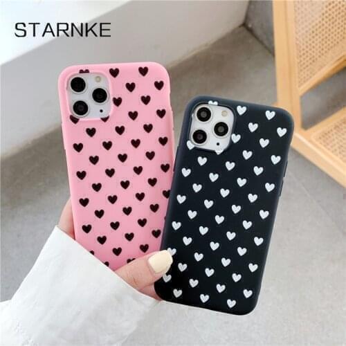 Cute Love Heart Cover For Samsung Galaxy S8 S20 S21 Ultra S7 Edge A01 A10S A20S A5 2017 A8 A6 Plus A7 2018 Silicone Case