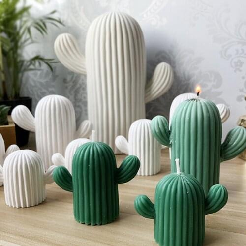 3size Cute Cactus Candle Mold Silicone Mold Aromatherapy Plaster Mold Handmade Soap Making Crafts Mold Diy Gifts Home Decoration