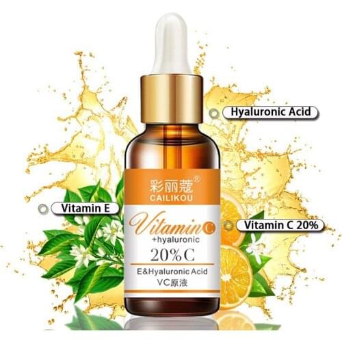 Nourishing VC Essence Liquid Moisturizing Shrinking Pores Lightening Pigment Anti-aging Face Serum For Men & Women