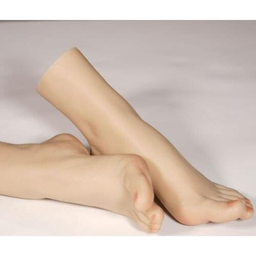 High-Quality 21*15*7CM Simulation Female Model Silicone Stockings Photo Props Foot Mannequin Teaching Medical Science 1pc D066