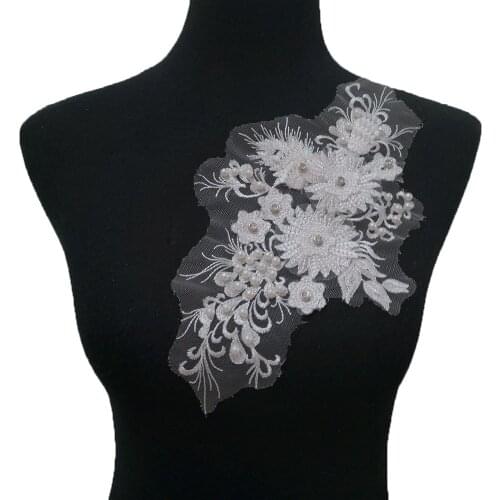 Womens Embroidery Rhinestone Decoration Chest Applique Material Sewing DIY Clothing Supplies Accessories 1 Piece For Sale