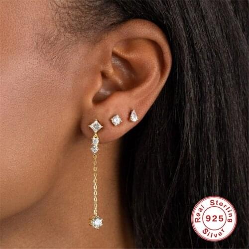 BOAKO Earrings 2021 Trend Pendientes Plata 925 Dangle Chain Earring for Women Woman Jewelry Boucle D’Oreille Bijoux Femme