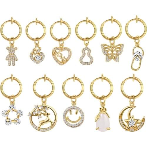 Navel Clip Gold Fake Belly Button Rings Faux Earrings Belly Piercing Ombligo Non Piercing Navel Ring Body Jewerlry