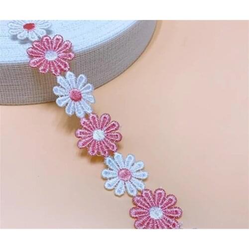 1 yards Flower Embroidery Lace Lace Edge Trim Ribbon Wedding Applique DIY Sewing