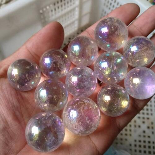 100g Angel Rainbow Aura Quartz Crystal Bismuth Titanium Silicon Ball