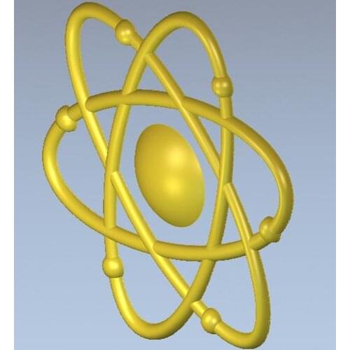3d model relief for cnc in STL file Atom