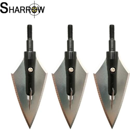 6pcs 160 Grains Archery Hunting Arrowhead Broadheads Target Arrow Points for Recurve Compound Bow Outdoor Shooting Accessories