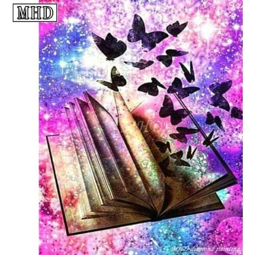 MHD Butterfly Full Square / Round Diamond 5D DIY Diamond Painting 3D Cross Stitch New Arrival Animal Mosaic Decoration Gift