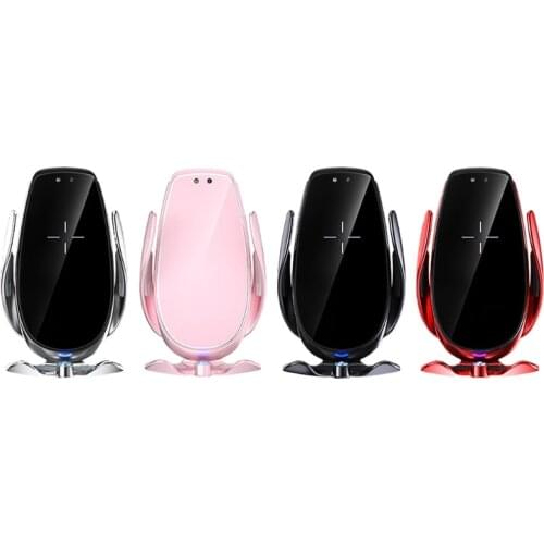 Auto Clamping Smart Sensor Car Air Vent Phone Holder Wireless Charger Bracket