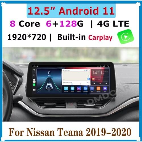 12.3" 8Core Android 10 Car Multimedia Player Radio GPS Navigation for Nissan TEANA 2019 2020 CarPlay WiFi 4G BT Touch Sceen