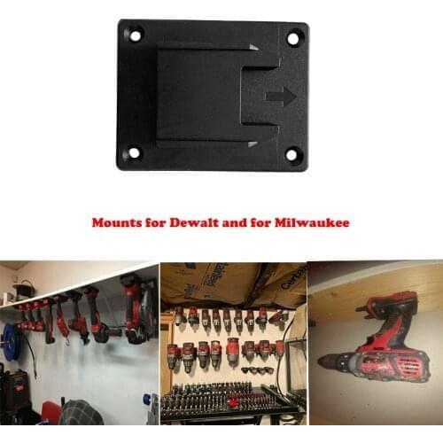 Locking Milwaukee M18 18V tool Holder Slide-in Wall Mount Bracket