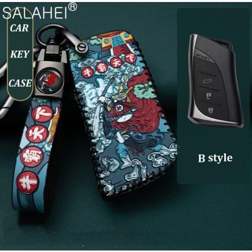 Genuine Leather Car Key Case Cover For Lexus NX GS RX IS ES GX LX RC UX US 200 250h 350 LS 450H 260h 300H Auto Styling Key Shell