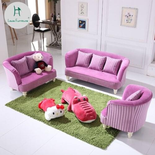 Louis Fashion Childrens Sofa Can Be Opened and Washed Kindergarten Baby Cartoon Boys and Girls Single Double Triple Reading