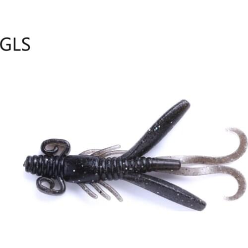 GLS New 9CM-12G Simulation Cricket Fake Lure Shrimp Type Soft Silicone Bionic High Quality Soft Lure 5Pcs/Bag