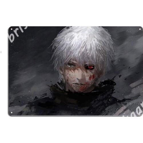 Kaneki Ken - Tokyo Ghoul Metal Signs Wall Cave Plaques Living Room personalized Tin sign Posters