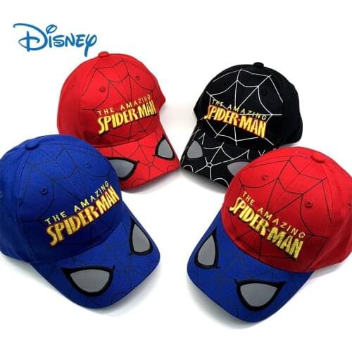 Disney Marvel Superhero Children Boys Girls Baseball Cap Casual Hat Spiderman Childrens Hat Adjustable Sun Hat 3-8 Years Old