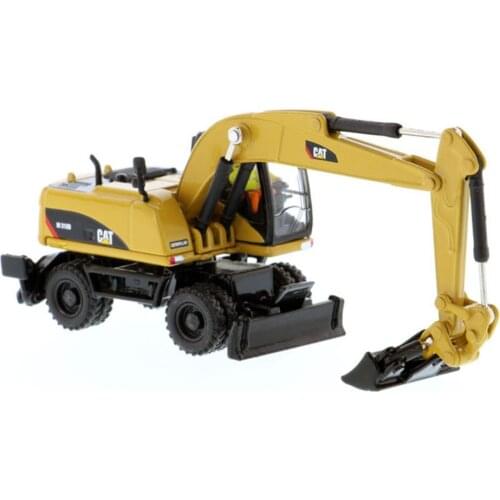 1/87 scale DM CAT M318D wheel excavator transport vehicle engineering model alloy simulation car model toy collection