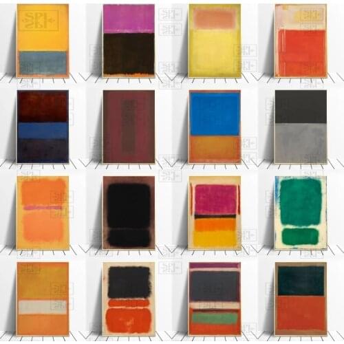 Mark Rothko Oil Painting Print On Canvas Abstract Color Posters and Print Wall Art Pictures for Living Room Home Decor Cuadros