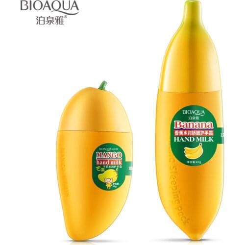 Cute Hand Care cream Moisturizing Hand Creams Glycerin Fruit Shape Glycerin Cream for Hand Nutritious Banana/Mango Hand Creams