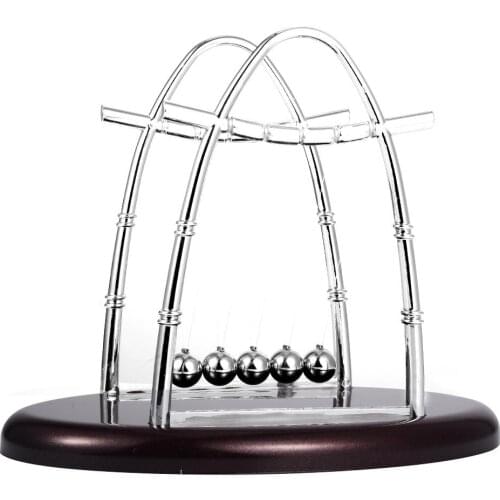 Newest Newton Balls Decorative Oval Arch Circular Newton Billiards Sail Pendulum Physics Science Newton Billiards #SO