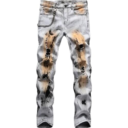 2021 New Fashion Design Causal Denim Pants Plus Size 42 Skinny Men Jeans pantalon homme