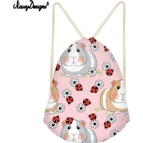Noisydesigns New Drawstring Bag Children Backpacks for Teenager Girls Small Storage Bags Daily Backpack Mochila Drop Shipping