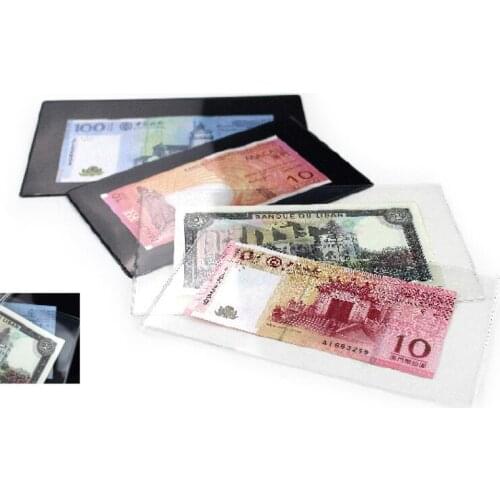 New Banknote sleeve bill/ banknote hard holder / currency paper money protect bag 10pcs/lot New certificated banknote sleeves