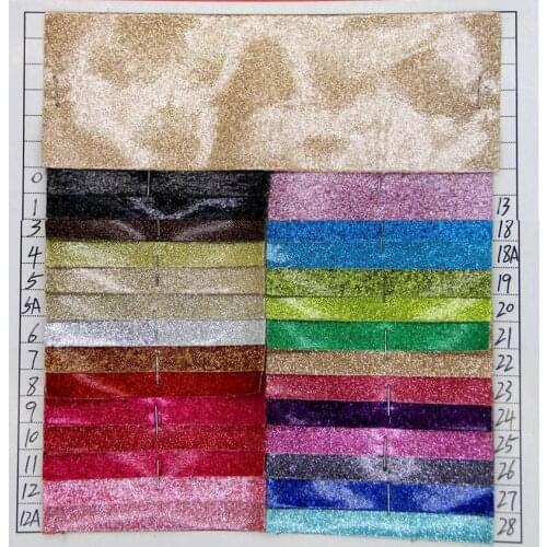 New high quality Crystal Glitter synthetic PU leather fabric hairbow diy material waterproof wallpaper fabric
