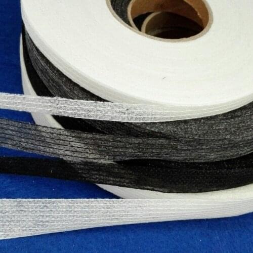 100 Meters Non-woven Fabric Fusible Single Side Adhesive Tape White or Black Interlining Cloth Lining to Prevent Transformation