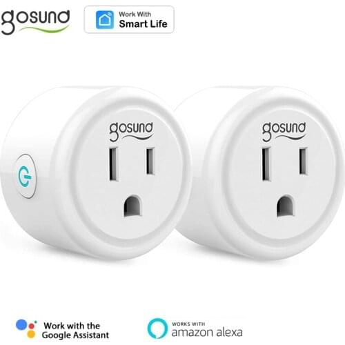 1-10 pieces Gosund Smart Plug WiFi 10A US Mini Electric Socket Outlet Smart Life App Timer Smart Home control Alexa Google Home