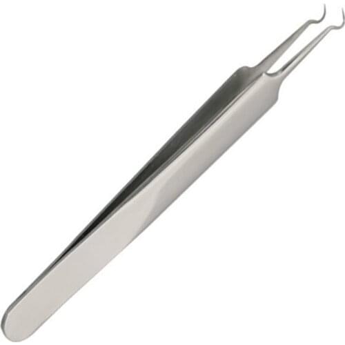 Straight Bend Curved Blackhead Acne Clip Tweezer Pimple Comedone Remover Kit Face Cleaner