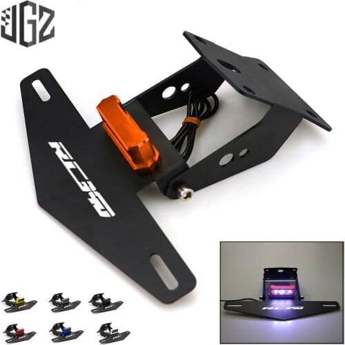 Motorcycle Adjustable License Number Plate Holder Mount Tail Rear Bracket for KTM RC 390 2013 2014 2015 2016 2017 2018 2019 2020