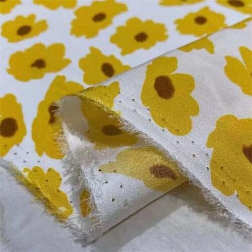 Silk Fabric Small Chrysanthemum 18 Mum Stretch Crepe De Chine High-end Dress Shirt Clothing Mulberry Silk Fabric