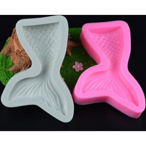 Silicone Fondant Mermaid Mold Cake Molds 3D Fish Moulds Soap Mold Chocolate Mould For The Baking Tools